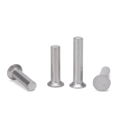Aluminium Flat Thin Head Iron Rivet Solid Rivet Handle Knock Rivet Kit for Brake and Clutch Lining in Bright Finish Easy