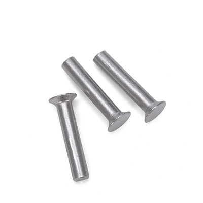 Aluminium Flat Thin Head Iron Rivet Solid Rivet Handle Knock Rivet Kit for Brake and Clutch Lining in Bright Finish Easy
