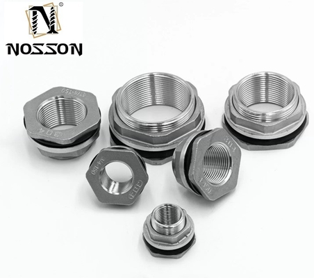 Stainless Steel 1/2&quot; Equal Bulkhead Water Tank Connector for Long-Lasting Water Connections in Industrial Applications