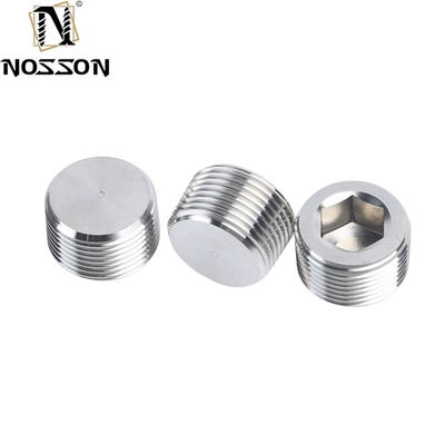 Zinc Coated Pipe Plug for Pipe Systems DIN906 Hexagon Socket Design Made of Stainless Steel and Titanium
