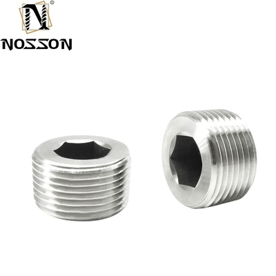 Zinc Coated Pipe Plug for Pipe Systems DIN906 Hexagon Socket Design Made of Stainless Steel and Titanium
