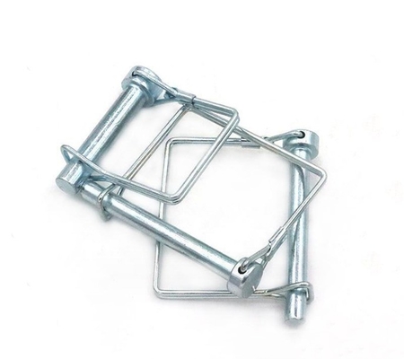 Quick-Release Pins Heavy Duty Wire Lock Pin for Trailers 1/4&quot; Square Tab Snapper Hitch Pin made of A2 Stainless Steel