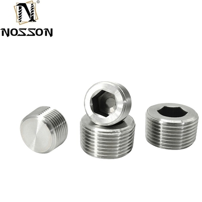 Zinc Coated Pipe Plug for Pipe Systems DIN906 Hexagon Socket Design Made of Stainless Steel and Titanium