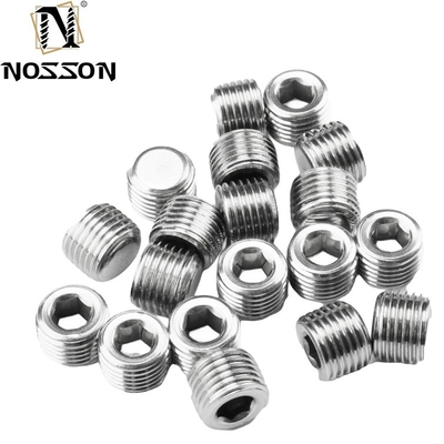 Zinc Coated Pipe Plug for Pipe Systems DIN906 Hexagon Socket Design Made of Stainless Steel and Titanium