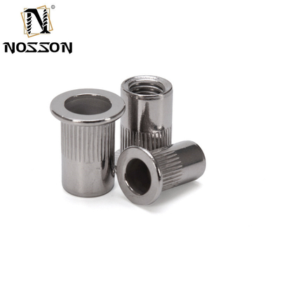 Instock M6 Half Hex Blind Rivet Nut Ss304 Blue White Zinc Flat Head Hexagon Riveted Nut for Metric Measurement System