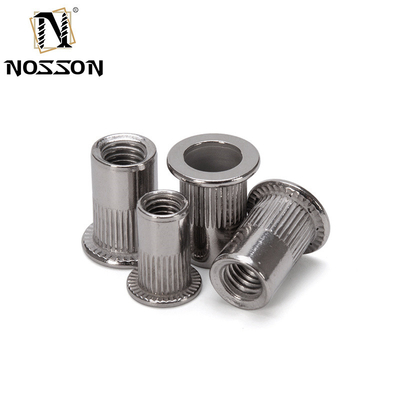 Instock M6 Half Hex Blind Rivet Nut Ss304 Blue White Zinc Flat Head Hexagon Riveted Nut for Metric Measurement System