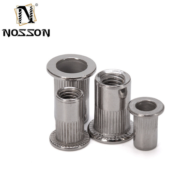 Instock M6 Half Hex Blind Rivet Nut Ss304 Blue White Zinc Flat Head Hexagon Riveted Nut for Metric Measurement System