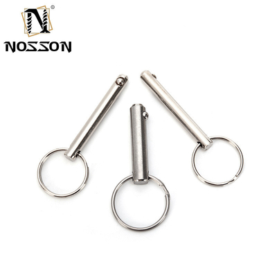 Stainless Steel Quick Release Ball Lock Pull Handle Detent Ring Pin with Bright Finish and Longer Life TiCN Coating