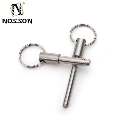 Stainless Steel Quick Release Ball Lock Pull Handle Detent Ring Pin with Bright Finish and Longer Life TiCN Coating