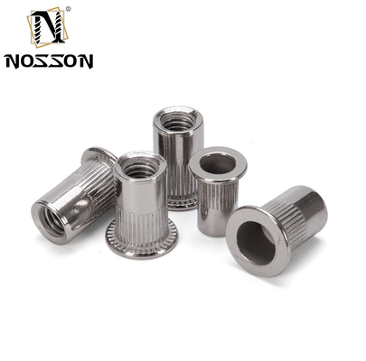 M3-M8 Stainless Steel Small 90 Countersunk Flat Head Threaded Tubular Hexagon Knurled Rivet Nut Sample Finish Zinc Plated