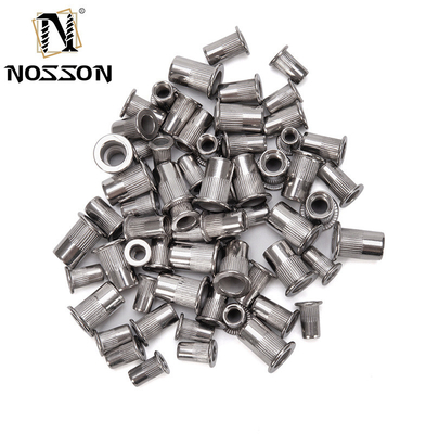 M3-M8 Stainless Steel Small 90 Countersunk Flat Head Threaded Tubular Hexagon Knurled Rivet Nut Sample Finish Zinc Plated