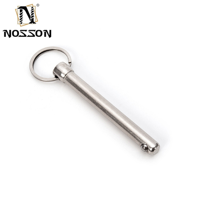 Stainless Steel Shaft Plunger Push Button Handle Spring Loaded Quick-Release Ball Lock Pin with Steam Oxide Nitride Finish