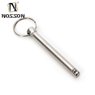 Stainless Steel Shaft Plunger Push Button Handle Spring Loaded Quick-Release Ball Lock Pin with Steam Oxide Nitride Finish