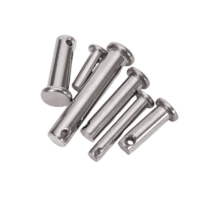A2 A4 Stainless Steel Flat Head Shaft Clevis Pins With Hole for Spring Pins Longer Life TiCN Finish Corrosion Resistance