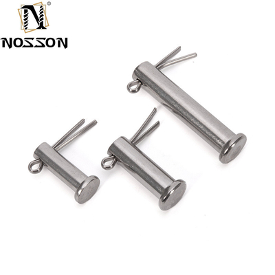A2 A4 Stainless Steel Flat Head Shaft Clevis Pins With Hole for Spring Pins Longer Life TiCN Finish Corrosion Resistance