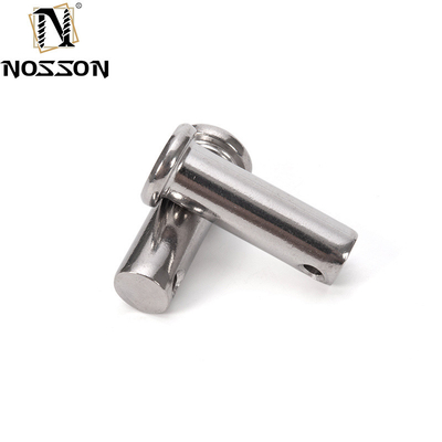 A2 A4 Stainless Steel Flat Head Shaft Clevis Pins With Hole for Spring Pins Longer Life TiCN Finish Corrosion Resistance
