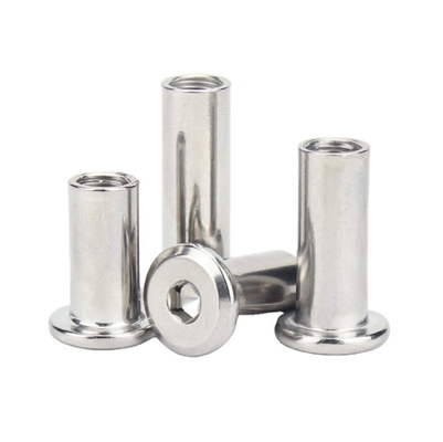 M3 M4 M5 M6 M8 M10 Furniture Connector Bolts and Nuts Steel Nickel Plated Flat Socket Head Sleeve Barrel Nut DIN Standard
