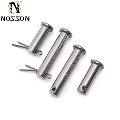 Longer Life TiCN Finish 304 Stainless Steel Flat Head Cylindrical Pin with Hole and Steel Lock Cotter Pin Standard DIN94