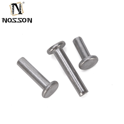 ANSI/ASME Standard Flat Head Solid Rivet Bright Finish and Stainless Steel/Aluminium Material for Heavy Duty Applications