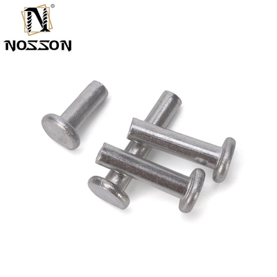 ANSI/ASME Standard Flat Head Solid Rivet Bright Finish and Stainless Steel/Aluminium Material for Heavy Duty Applications