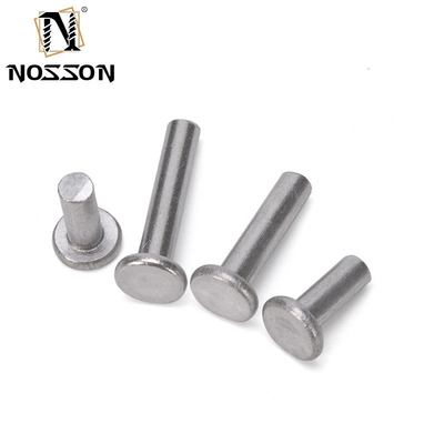 ANSI/ASME Standard Flat Head Solid Rivet Bright Finish and Stainless Steel/Aluminium Material for Heavy Duty Applications