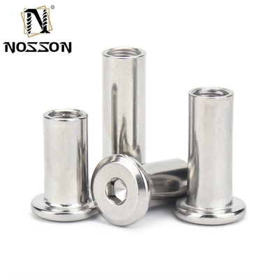 DIN Metric Grade 8.8 Stainless Steel Flat Head Hex Socket Furniture Connector Bolts and Sleeve Barrel Splint Nut M4 M6 M8 M12
