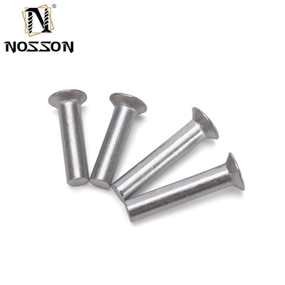 Bright Finish Aluminium M2 M2.5 M3 M4 M5 M6 Shank Rod Diameter GB869 Flat Countersunk Head Punch Self-plugging Solid Rivet