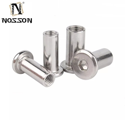 M5 M6 M8 M10 M12 Flat Head Socket Head Furniture Connector Sleeve Barrel Nut with DIN Standard Stainless Steel Material