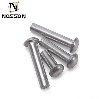 ISO Standard Metric Aluminium Brass Solid Core Rivet Fastenal Flat Head Round Head Solid Mild Steel Copper Rivets with Bright Finish
