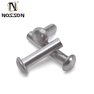 ISO Standard Metric Aluminium Brass Solid Core Rivet Fastenal Flat Head Round Head Solid Mild Steel Copper Rivets with Bright Finish