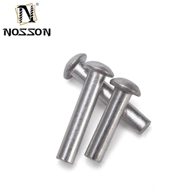 ISO Standard Metric Aluminium Brass Solid Core Rivet Fastenal Flat Head Round Head Solid Mild Steel Copper Rivets with Bright Finish