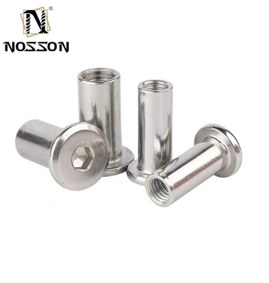 M5 M6 M8 M10 M12 Flat Head Socket Head Furniture Connector Sleeve Barrel Nut with DIN Standard Stainless Steel Material