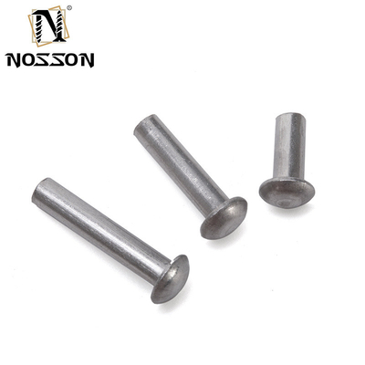 ISO Standard Metric Aluminium Brass Solid Core Rivet Fastenal Flat Head Round Head Solid Mild Steel Copper Rivets with Bright Finish