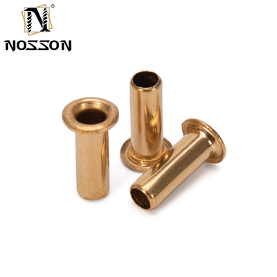 Brass Metal Eyelets Hollow Rivet Nut Copper Through Hole Rivet Grommets Gb876 M0.9 M1.3 1.5 2 2.3 2.5 3 3.5 4 5 6mm Bright Finish