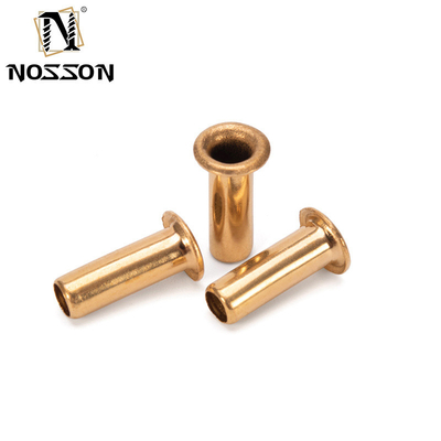 Brass Metal Eyelets Hollow Rivet Nut Copper Through Hole Rivet Grommets Gb876 M0.9 M1.3 1.5 2 2.3 2.5 3 3.5 4 5 6mm Bright Finish
