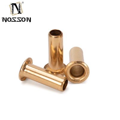 Brass Metal Eyelets Hollow Rivet Nut Copper Through Hole Rivet Grommets Gb876 M0.9 M1.3 1.5 2 2.3 2.5 3 3.5 4 5 6mm Bright Finish