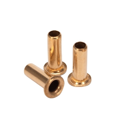 Uncoated Semi Tubular Metal Rivet Custom Rivet Stainless Steel Aluminum Iron Copper Flat Head Bright Finish Rivet