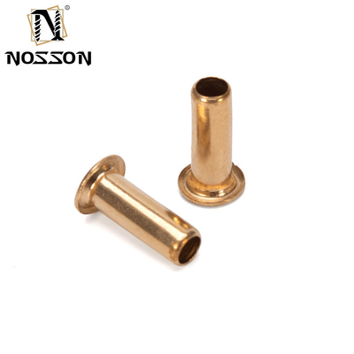 Uncoated Semi Tubular Metal Rivet Custom Rivet Stainless Steel Aluminum Iron Copper Flat Head Bright Finish Rivet