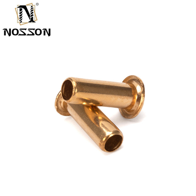 Uncoated Semi Tubular Metal Rivet Custom Rivet Stainless Steel Aluminum Iron Copper Flat Head Bright Finish Rivet
