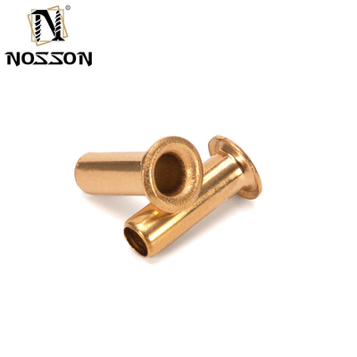 Uncoated Semi Tubular Metal Rivet Custom Rivet Stainless Steel Aluminum Iron Copper Flat Head Bright Finish Rivet
