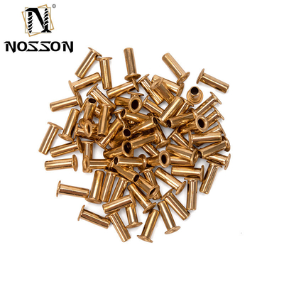 Uncoated Semi Tubular Metal Rivet Custom Rivet Stainless Steel Aluminum Iron Copper Flat Head Bright Finish Rivet