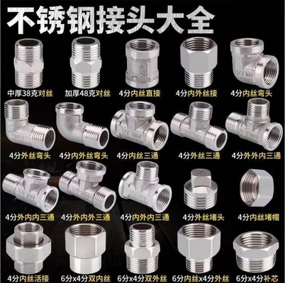 Stainless Steel 304/316 90 Degree Elbow Class 150 Polishing Female to Female PT RP BSPT NPT Threaded Pipe Fitting for Marine