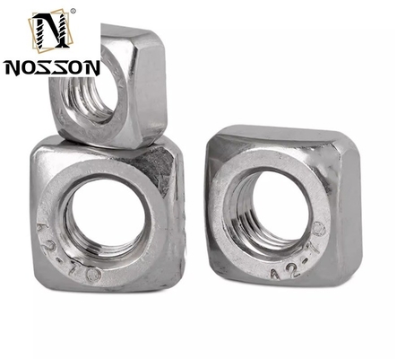 M3 M4 M5 M6 M8 M10 M12 304/316 Stainless Steel Square Nut for Food Beverage Heavy Industry