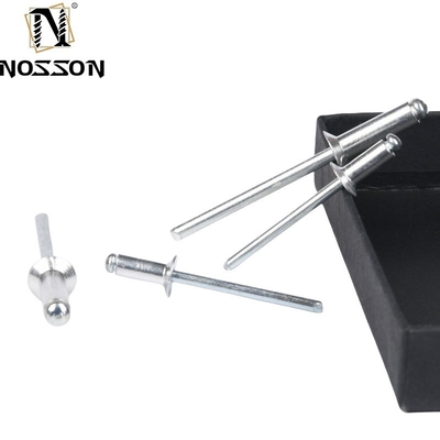 2.4-6.4mm DIN Standard Aluminum Round Head Pop Core-Pulling Blind Rivets with Anodizing Coating from DingQi