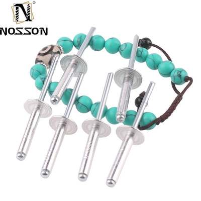 2.4-6.4mm DIN Standard Aluminum Round Head Pop Core-Pulling Blind Rivets with Anodizing Coating from DingQi