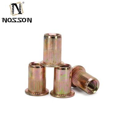 Customized Metric Closed End Revit Nut/Rivet Insert M6 Stainless Flat Head Carbon Steel Blind Rivet Nut ZINC PLATED Finish