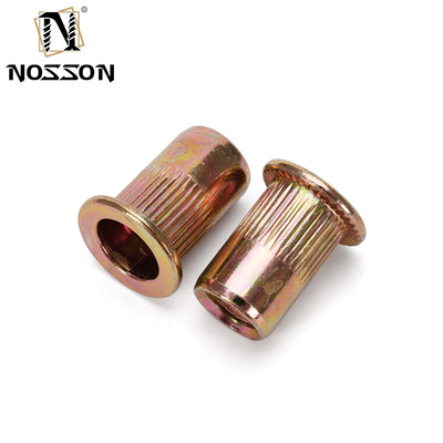 Customized Metric Closed End Revit Nut/Rivet Insert M6 Stainless Flat Head Carbon Steel Blind Rivet Nut ZINC PLATED Finish