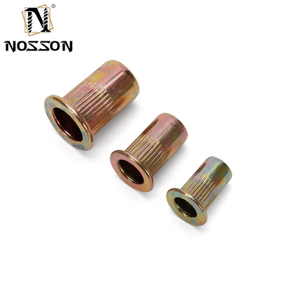 Customized Metric Closed End Revit Nut/Rivet Insert M6 Stainless Flat Head Carbon Steel Blind Rivet Nut ZINC PLATED Finish