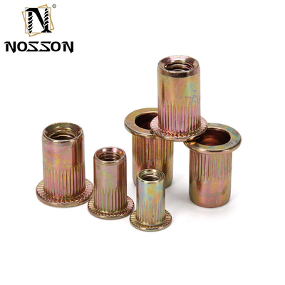 Customized Metric Closed End Revit Nut/Rivet Insert M6 Stainless Flat Head Carbon Steel Blind Rivet Nut ZINC PLATED Finish