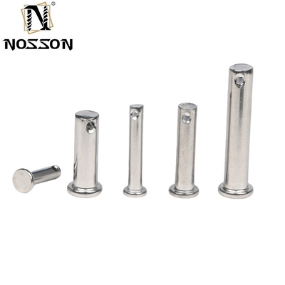 Customized Stainless Steel Hollow Pin Cylindrical Dowel Pins Internal Threaded Round Head Clevis Pins with Bright Finish